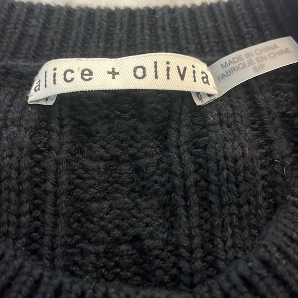 Alice and Olivia Kitty Puff Sleeve Sweater - Picture 2 of 4